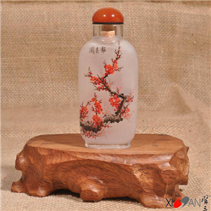 习三内画 内画鼻烟壶 报喜图